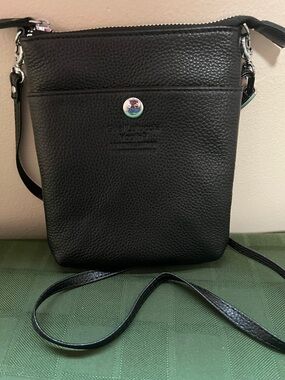 Black Crossbody Leather Shoulder Bag